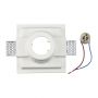 VT-772 GU10 GYPSUM FITTING SQUARE-WHITE