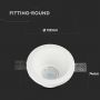 VT-773 GU10 GYPSUM FITTING ROUND-WHITE