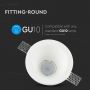 VT-773 GU10 GYPSUM FITTING ROUND-WHITE