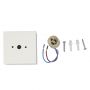 VT-716 GU10 FITTING WITH ALUMINUM RING (SQUARE) - WHITE