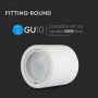 VT-716 GU10 FITTING WITH ALUMINUM RING ROUND - WHITE