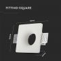 VT-714 GU10 GYPSUM FITTING SQUARE-WHITE