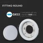 VT-715 GX53 FITTING ROUND -WHITE