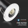 VT-701 GU10 FIXED FIRE RATED DOWNLIGHT FITTING IP20-WHITE