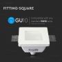 VT-801 GU10 GYPSUM FITTING WITH FROST GLASS-SQUARE