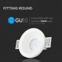 VT-859 GU10 FITTING ROUND-WHITE