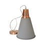 VT-7520 PENDANT LAMP-RED COPPER+SAND GREY-E27