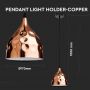 VT-8170 E27 PENDANT LIGHT HOLDER-COPPER