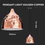 VT-8230 E27 PENDANT LIGHT HOLDER-COPPER