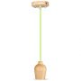 VT-7778 E27 WOODEN PENDANT LIGHT -GREEN WIRE