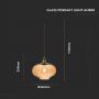 VT-7290 E27 GLASS PENDANT LIGHT-AMBER