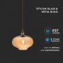 VT-7290 E27 GLASS PENDANT LIGHT-AMBER