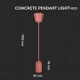 VT-7668 E27 CONCRETE PENDANT LIGHT-RED