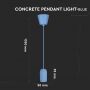 VT-7668 E27 CONCRETE PENDANT LIGHT-BLUE