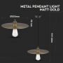 VT-7777 METAL PENDANT LIGHT-MATT GOLD-E27