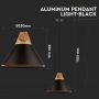 VT-7425 ALUMINUM PENDANT LIGHT-BLACK-E27