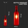 VT-7558 BOTTLE PENDANT LIGHT-E14 HOLDER-RED