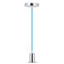 VT-7338 E27 CHROME METAL CUP PENDANT LIGHT-BLUE