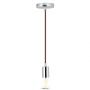 VT-7338 E27 CHROME METAL CUP PENDANT LIGHT-BROWN