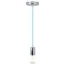 VT-7338 E27 CHROME METAL CUP-PENDANT LIGHT-LIGHT BLUE