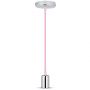 VT-7338 E27 CHROME METAL CUP PENDANT LIGHT-PINK