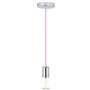 VT-7338 E27 CHROME METAL CUP PENDANT LIGHT-PINK