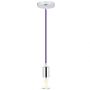 VT-7338 E27 CHROME METAL CUP PENDANT LIGHT-PURPLE