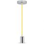 VT-7338 E27 CHROME METAL CUP PENDANT LIGHT-YELLOW