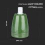 VT-799 PORCELAIN LAMP HOLDER(E27) FITTING-GREEN