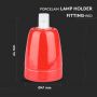 VT-799 PORCELAIN LAMP HOLDER(E27) FITTING-RED