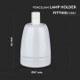 VT-799 PORCELAIN LAMP HOLDER(E27) FITTING-GREY