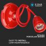 VT-7998 HIGH FREQUENCY PORCELAIN LAMP E27 HOLDER-RED