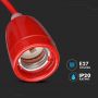 VT-7998 HIGH FREQUENCY PORCELAIN LAMP E27 HOLDER-RED