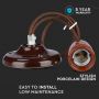 VT-7998 HIGH FREQUENCY PORCELAIN LAMP E27 HOLDER-BROWN