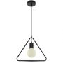 VT-7321 MATT BLACK PENDANT LIGHT WITH BLACK CANOPY-E27