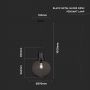 VT-7332 BLACK METAL GLOBE MESH PENDANT LAMP D:300-E27