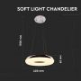 VT-40-1 40W SOFT LIGHT CHANDELIER 3000K D:400