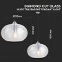 VT-7350 DIAMOND CUT GLASS-TRASPARENT PENDANT LIGHT D:330-E27