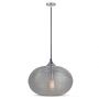 VT-7350 DIAMOND CUT GLASS- BLACK PENDANT LIGHT D:350-E27