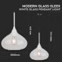 VT-7281 MODERN GLASS-SLEEK-WHITE GLASS PENDANT LIGHT D:280-E27