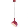 VT-7100 E14 PLASTIC PENDANT LAMPHOLDER WITH SLIDE ALUMINUM LAMPSHADE-PINK