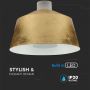 VT-7444 7W LED PENDANT LIGHT(ACRYLIC)-GOLD LAMPSHADE 4000K