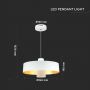 VT-7666 7W LED PENDANT LIGHT(ACRYLIC)-WHITE LAMPSHADE 4000K