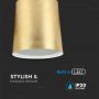 VT-7333 7W LED PENDANT LIGHT(ACRYLIC)-GOLD LAMPSHADE 3000K