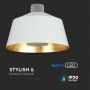 VT-7444 7W LED PENDANT LIGHT(ACRYLIC)-WHITE LAMPSHADE 3000K