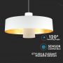 VT-7666 7W LED PENDANT LIGHT(ACRYLIC)-WHITE LAMPSHADE 3000K