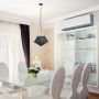 VT-7401 PRISM PENDANT LIGHT(E27),BLACK LAMPSHADE WITH GOLD WIRE-D:400*540MM