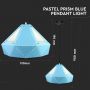 VT-7310 PASTEL PRISM BLUE PENDANT LIGHT(E27) D:310*180MM