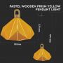 VT-7323 PASTEL WOODEN PRISM YELLOW PENDANT LIGHT(E27) D:320*270MM