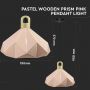 VT-7323 PASTEL WOODEN PRISM PINK PENDANT LIGHT(E27) D:320*270MM